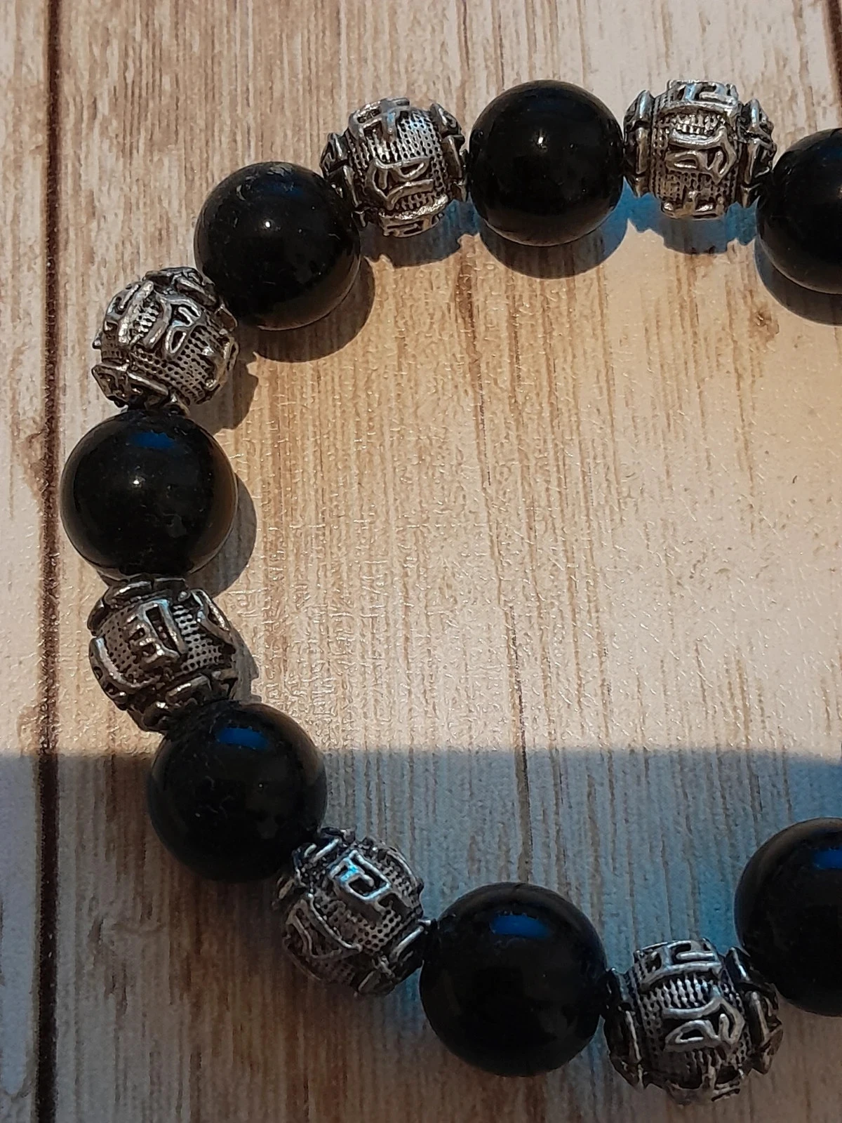 Feng Shui armband, in zwart obsidiaan, rijkdom en geluk nr. 3 – photo 3
